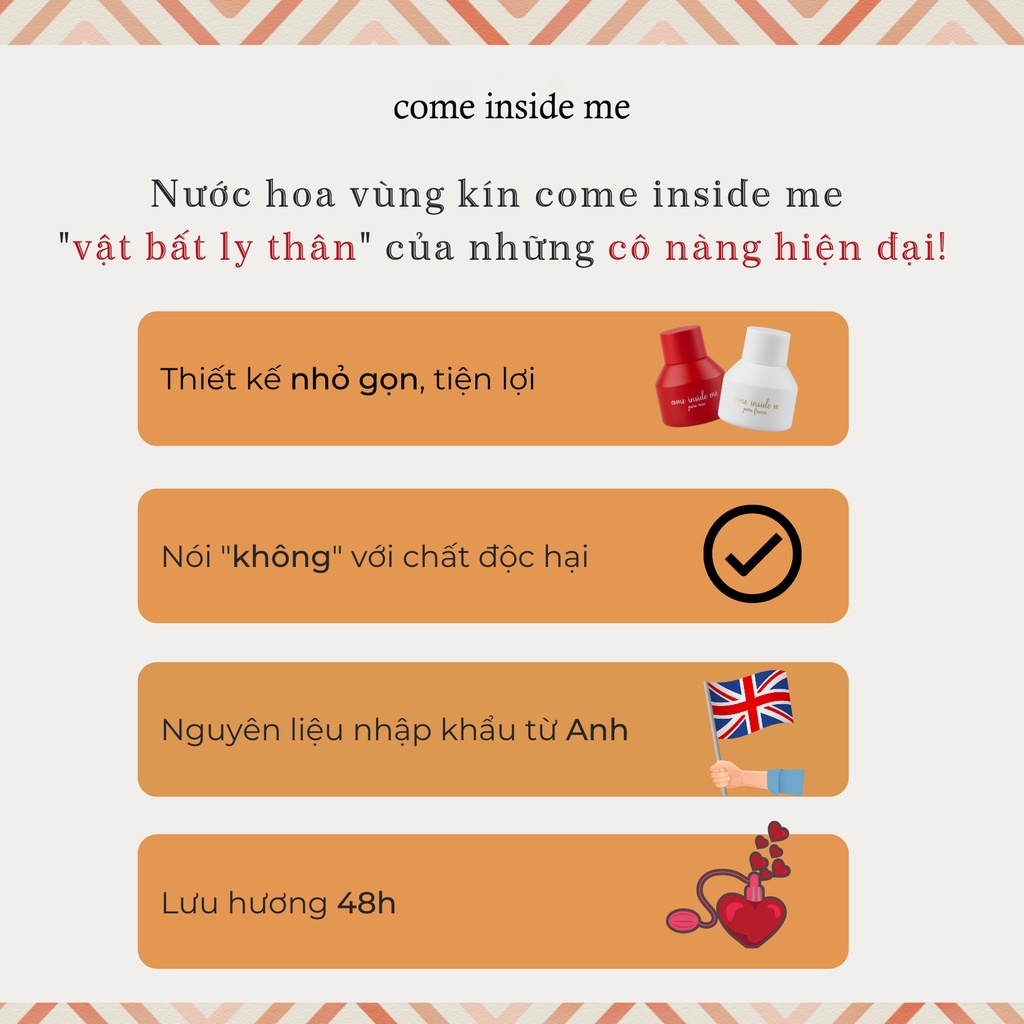 Nước Hoa Vùng Kín Come Inside Me Thuần Chay Lưu Hương Lâu Inner Perfume 7ml - KOBE YOUNG