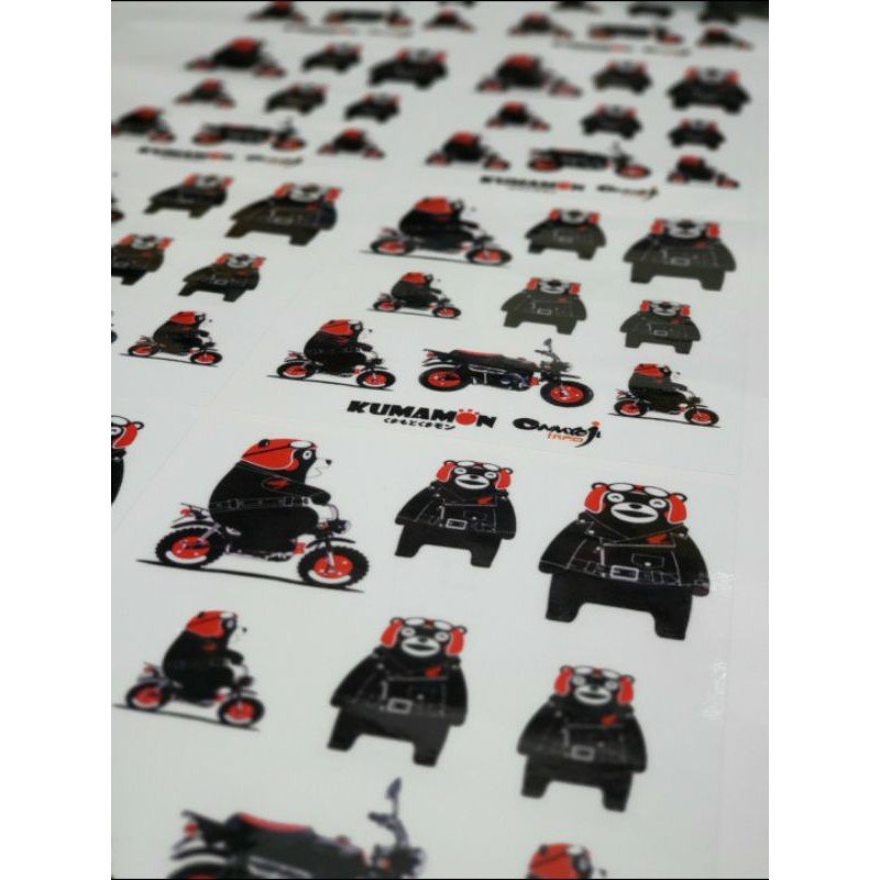 Sticker nhãn dán gấu Kuma