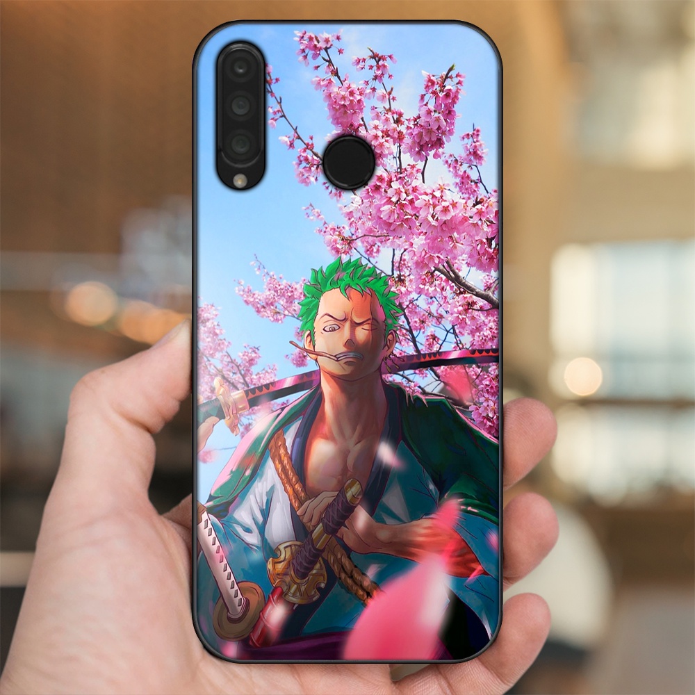 Ốp lưng Huawei P30 Lite, Nova 4e viền đen in hình Zoro One Piece