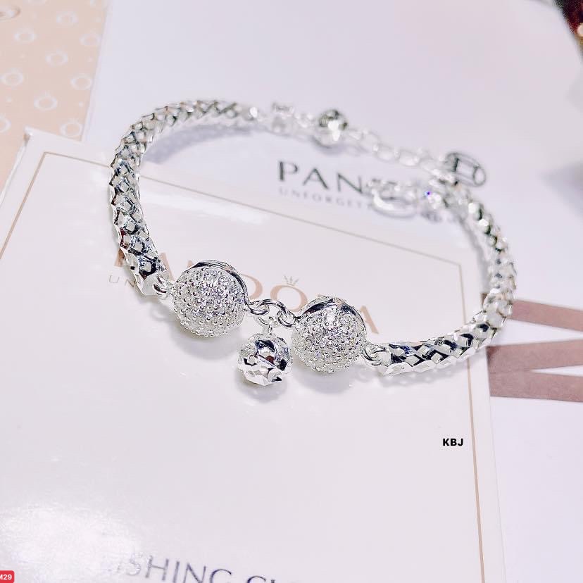 Lắc tay bạc pandora quả cầu dành cho nữ