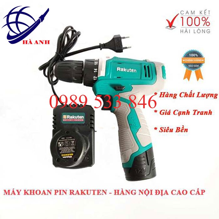 Máy khoan pin 12V Rakuten RK-12V Chính hãng,công nghệ Nhật