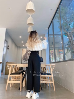 🔺Set Quần Ống Rộng + Áo Rớt Vai