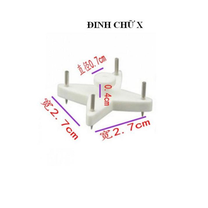 10 đinh 4 chân đóng tường treo khung ảnh - không cần khoan tường