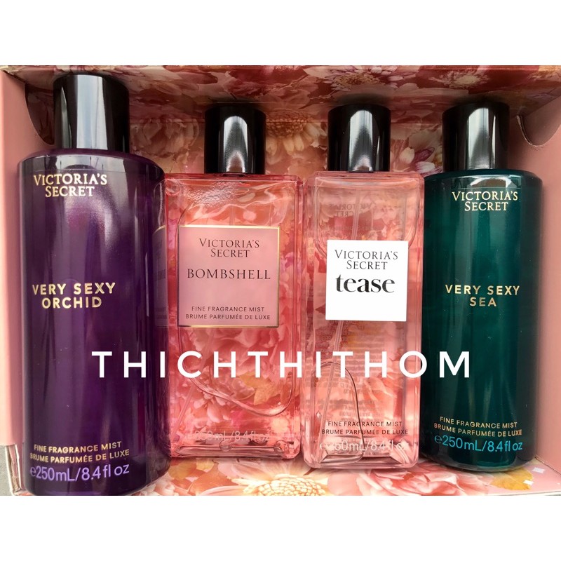 [CÓ BILL] Xịt Thơm Toàn Thân - Bodymist Victoria’s Secret dòng cao cấp - Tease / Orchid / Sea / Bombshell