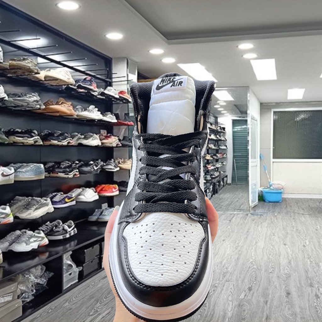 Giày Jordan  Sneaker  Cổ Cao Nam Nữ, Giày JD1 Jordan Panda  Cổ Cao Thời Trang Nam Nữ da thật size 36_43 - Yabi_boutique