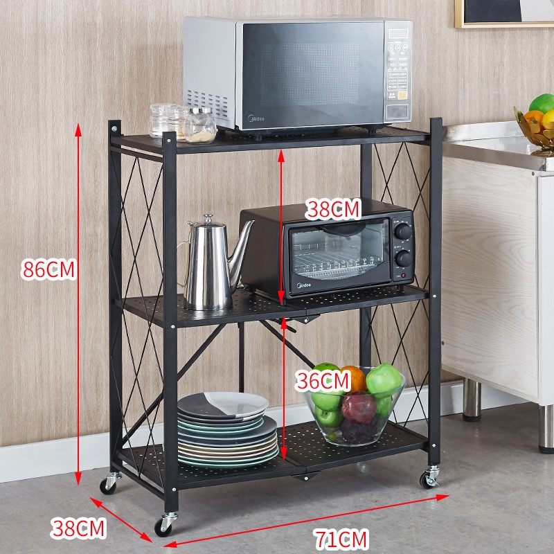 Kệ Đa Năng Có Bánh Xe 5 tầng, Gấp Gọn Để Đồ Nhà Bếp, Phòng Ăn, Nhà Tắm và Phòng Khách (Hàng Loại 1)