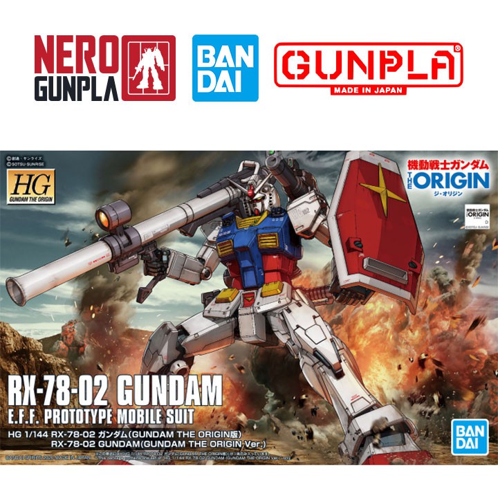 Mô Hình Lắp Ráp Bandai Gunpla HG GTO 1/144 RX-78-02 Gundam The Origin