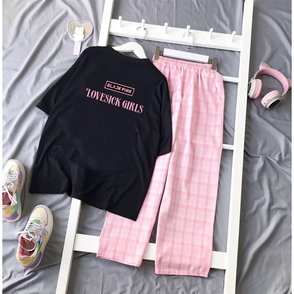 Áo Thun nữ Unisex The Album Lovesick Girls BLACKPINK JENNIE LISA JISOO RÓSE
