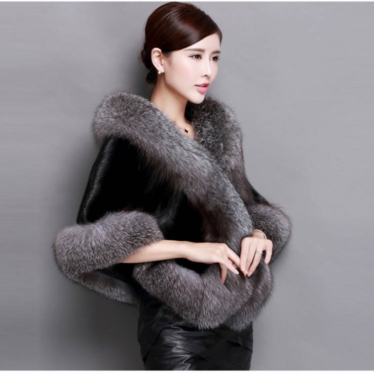 Áo Choàng Giả Lông Thú Thời Trang Thu Đông Sang Trọng Cho Nữ | BigBuy360 - bigbuy360.vn