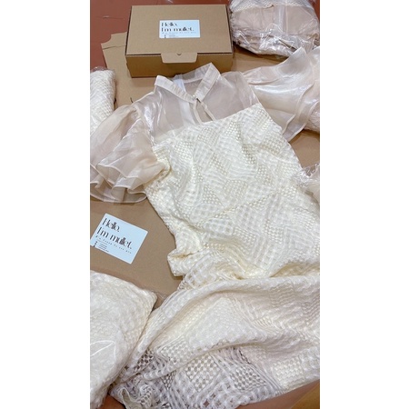 ĐẦM REN PHA TƠ ORGANZA by MULLET