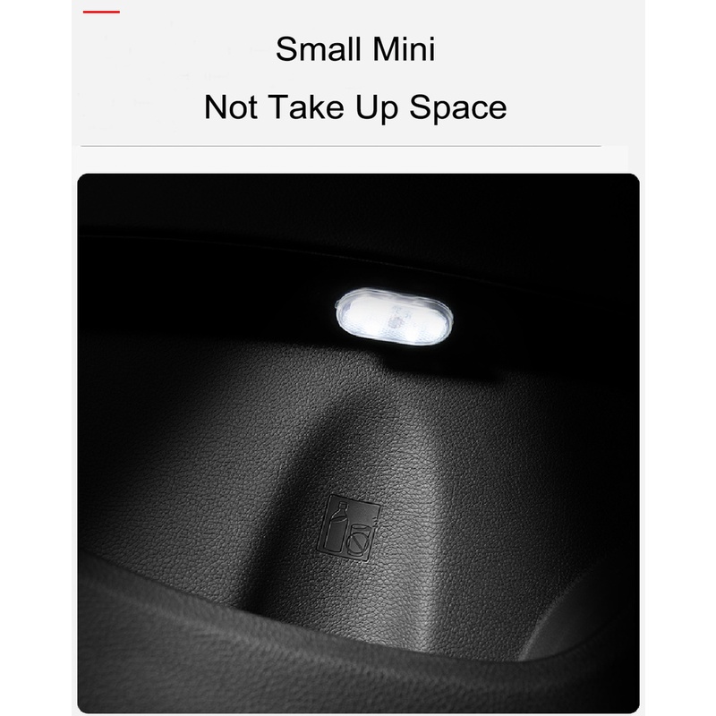 Đèn led đọc sách mini gắn nội thất xe ô tô có thể sạc lại bằng cáp USB tiện dụng
