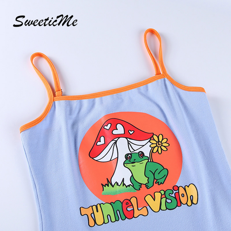 Áo Hai Dây In Họa Tiết Ếch Xinh Xắn Dành Cho Nữ 2021 | BigBuy360 - bigbuy360.vn