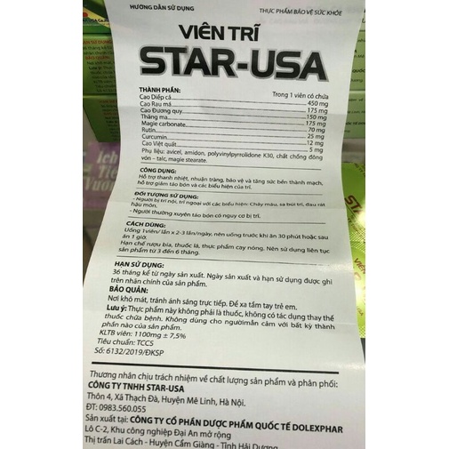 Viên Trĩ Star Usa