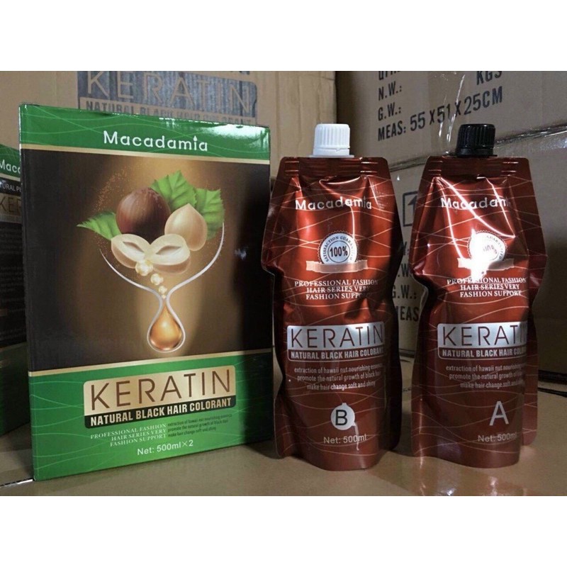 Nhuộm đen phủ bạc keratin