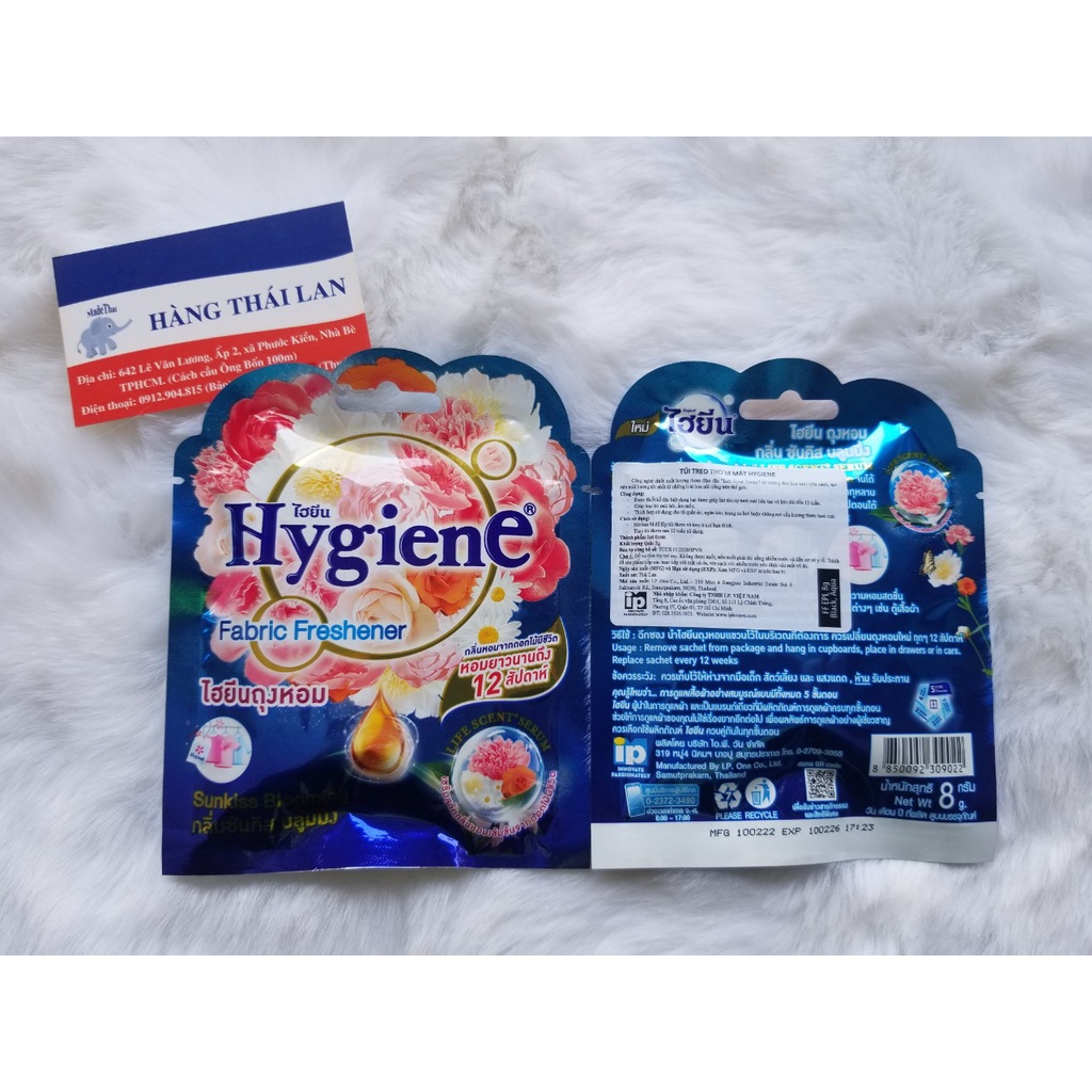 Túi Thơm Hygiene Thái Lan Màu Xanh Sunkiss
