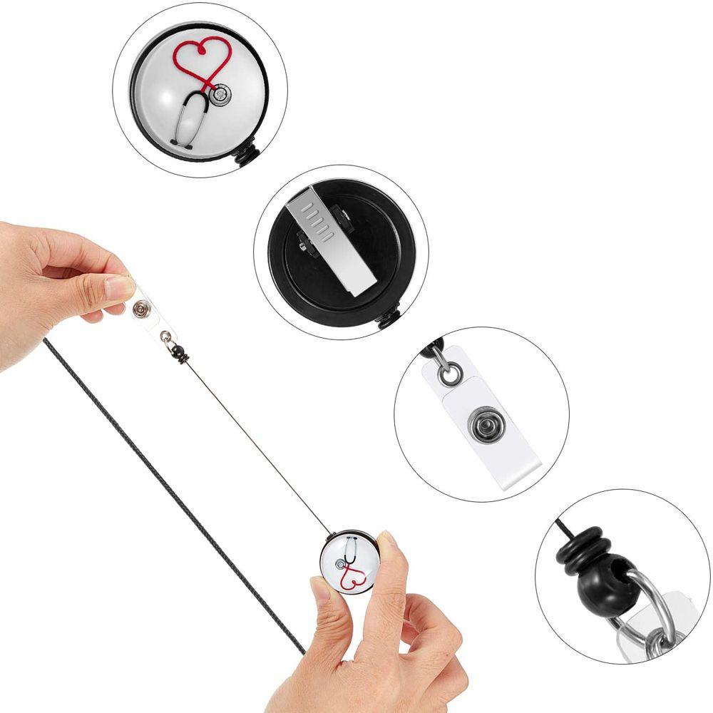 LANFY Kẹp Cá Sấu Giữ Thẻ Tên Cho Y Tá / Bác Sĩ