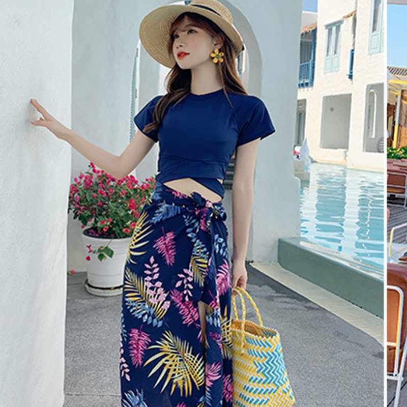 Set đồ bơi IELGY ba mảnh có size lớn thời trang cho nữ