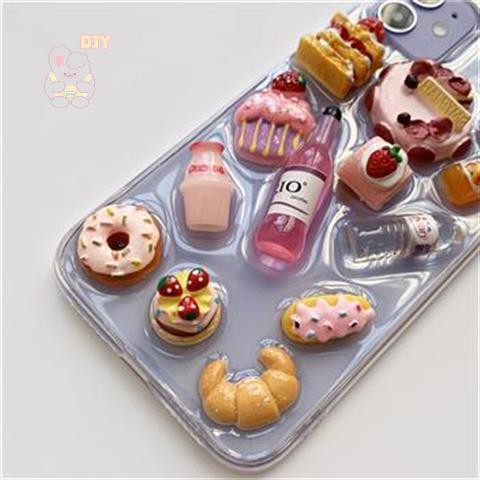 Dessert Handmade iPhone12 mobile phone case Xsmax/xr transparent iPhone7/8plus/11Promax protective cover