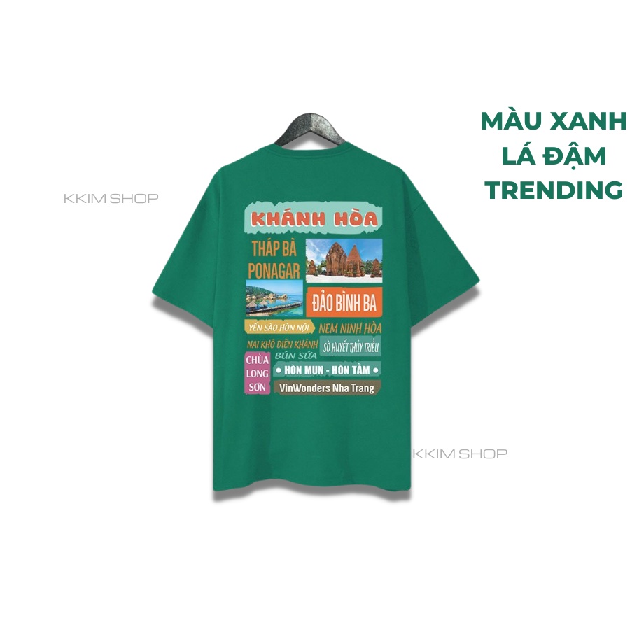 Áo thun tay lỡ KHÁNH HÒA, Áo phông 63 tỉnh thành Form rộng oversize, chất liệu Cotton KKIMSHOP