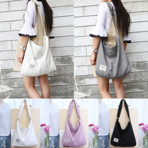 Túi xách vải canvas cỡ lớn phong cách vintage thời trang cho nữ