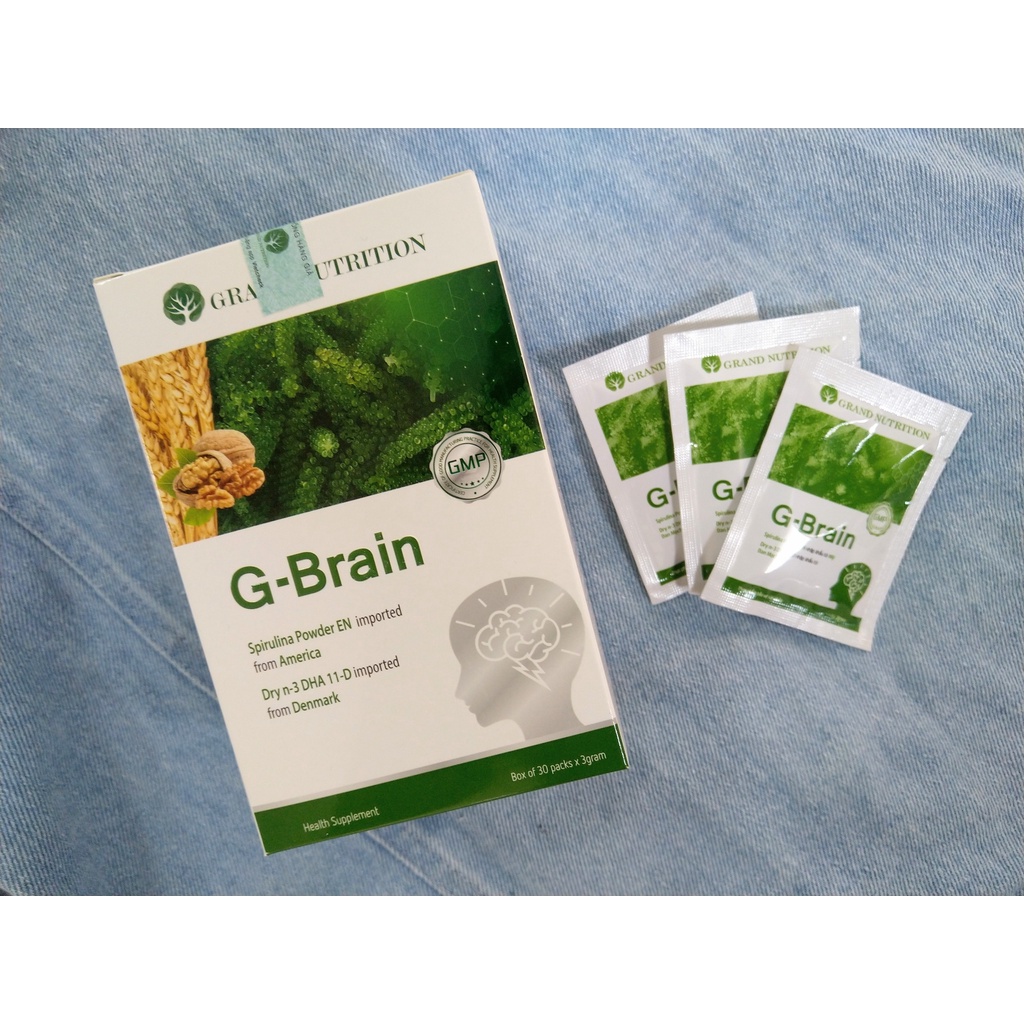 CỐM PHÁT TRIỂN TRÍ NÃO G-BRAIN 1 GÓI LẺ DÙNG THỬ (Gbrain mẫu mới gold plus new)