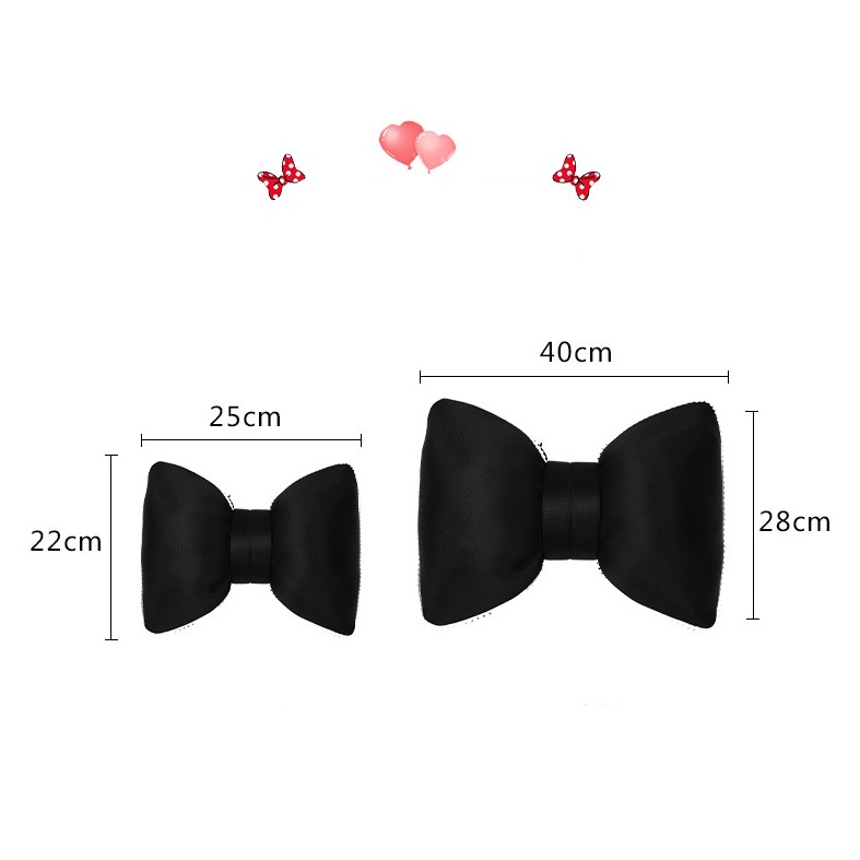 Bộ gối tựa đầu và tựa lưng ô tô hình Nơ nhồi bông xinh xắn, trang trí nội thất xe hơi sáng tạo | BigBuy360 - bigbuy360.vn