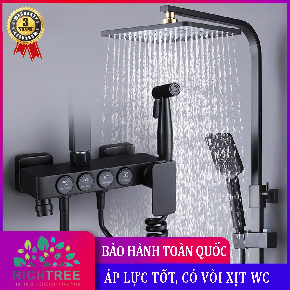 Bộ Sen Cây Tắm Đứng Nóng Lạnh 4 Chế Độ Cao Cấp RICHTREE - SC0401 Phong Cách Châu Âu