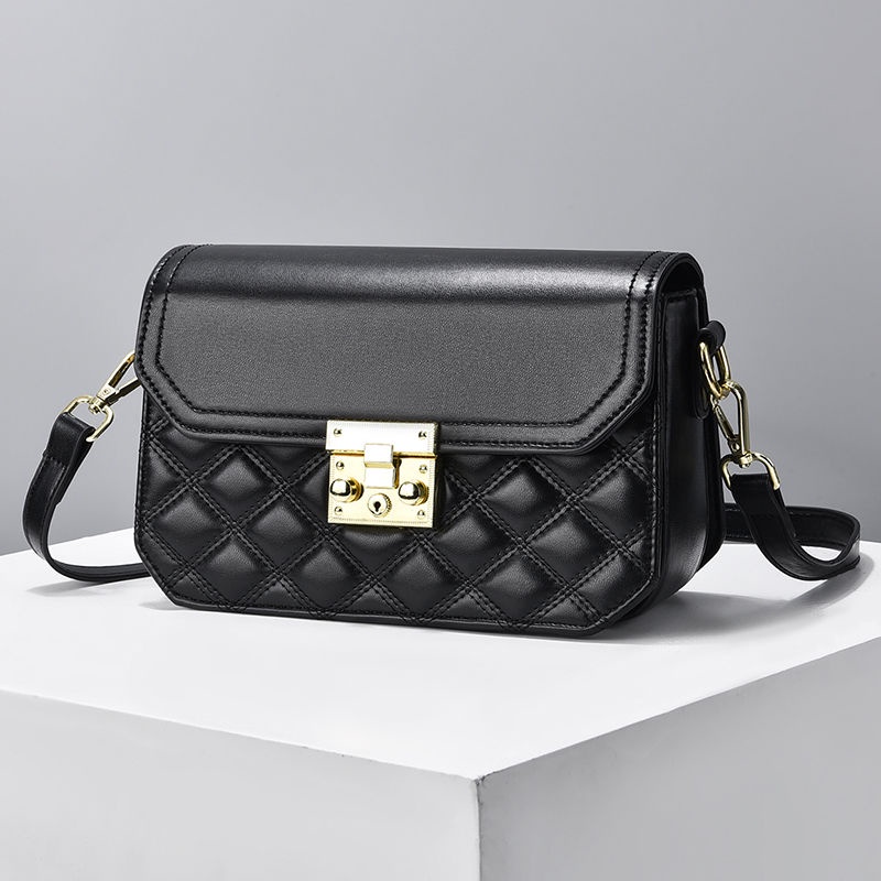 Túi Xách Đeo Vai Hình Vuông Cỡ Nhỏ Màu Trơn Phối Dây Đeo Sợi Xích Thời Trang Cho Nữ