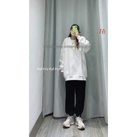 Bộ nỉ cotton cổ tròn phẩy H2B