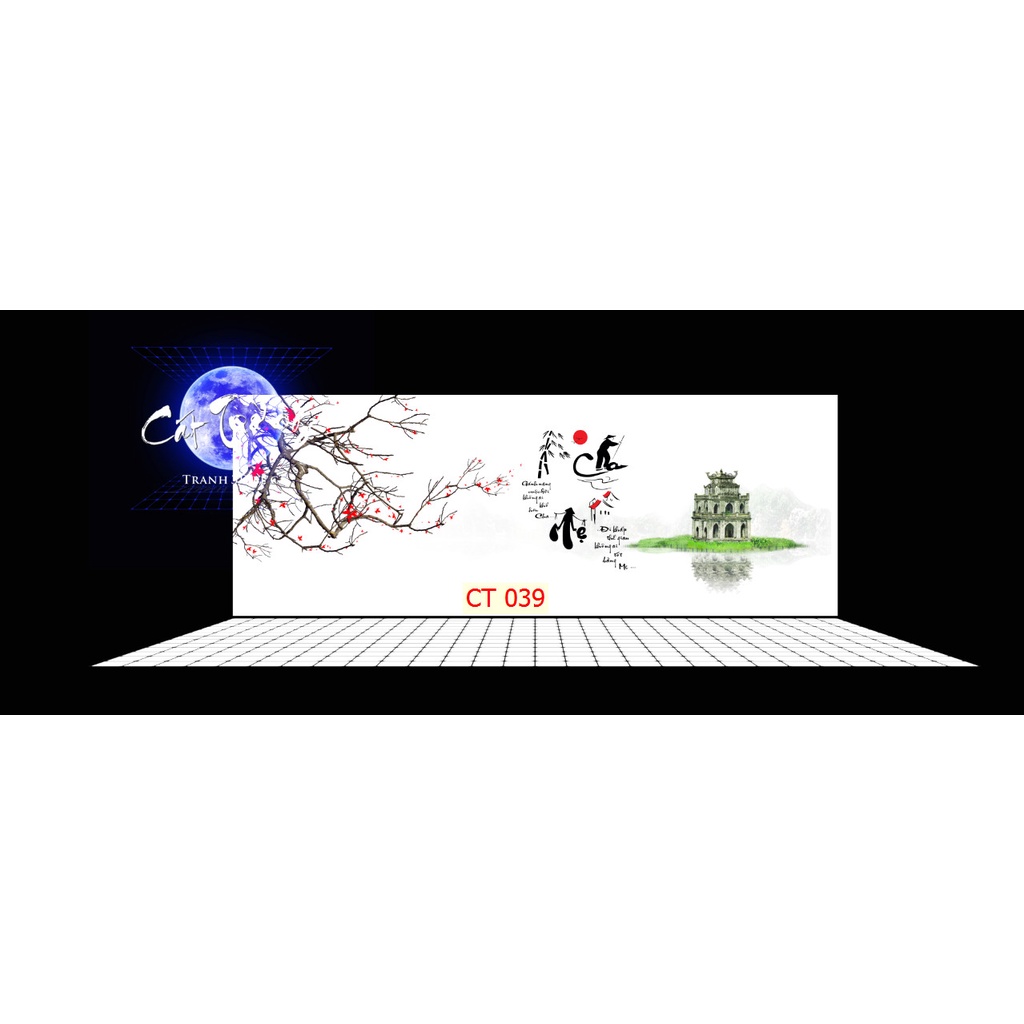 tranh 3d. tranh dán bể cá thủy sinh, bể cá rồng (tranh lưng)
