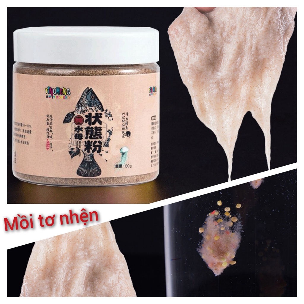 mồi Bột Tơ Nhện chính hãng mồi câu cá 100g siêu dẻo