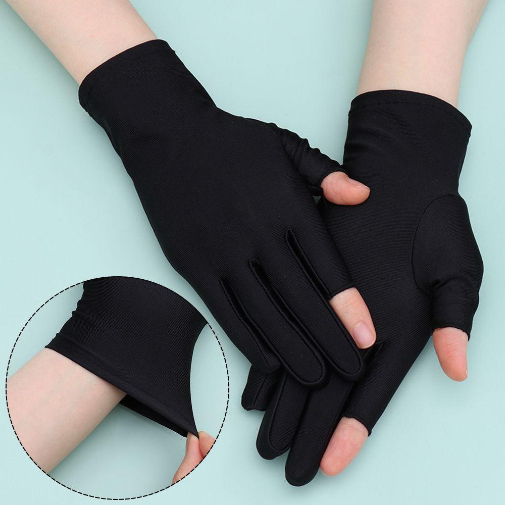 CACTU Găng Tay Lái Xe Ngắn Chống Nắng Chất Liệu Spandex Mỏng Co Giãn Cho Nam Và Nữ