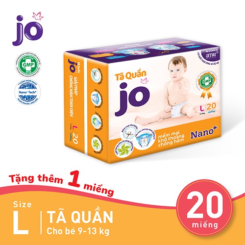 [Cộng miếng] Tã quần Jo size S24/M22/L20/XL18/XXL16