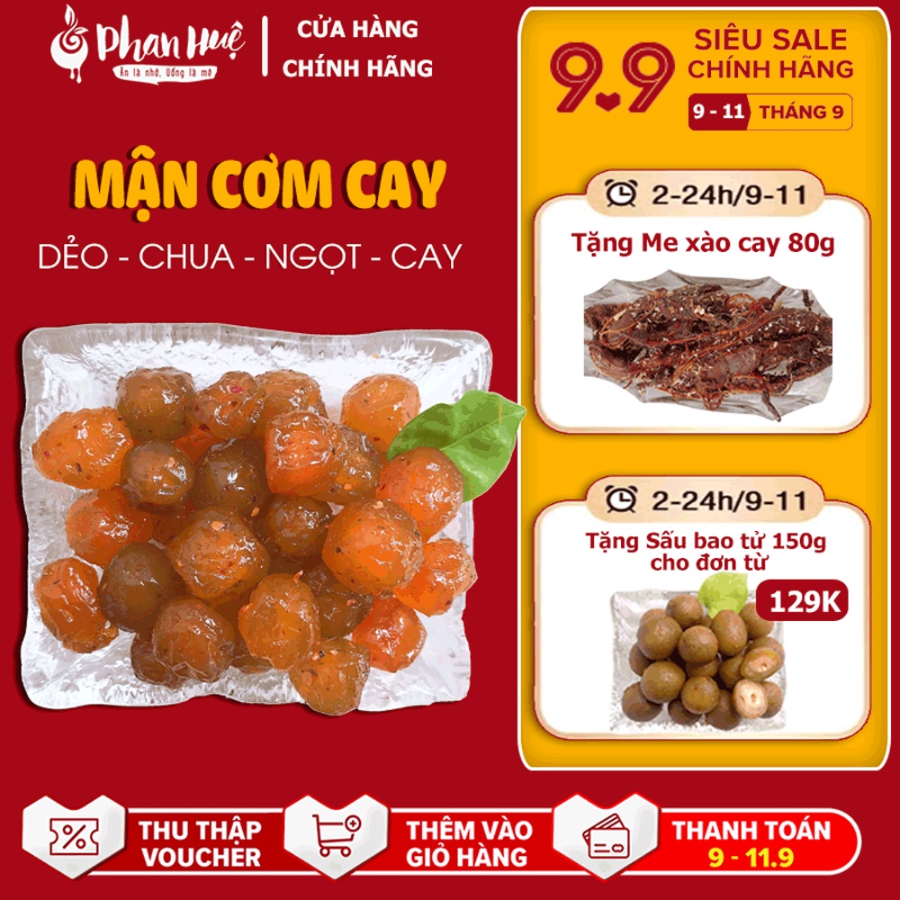 Ô mai xí muội mận cơm xào cay Phan Huệ đặc biệt, mận cơm miền Bắc chọn lọc, đặc sản Hà Nội