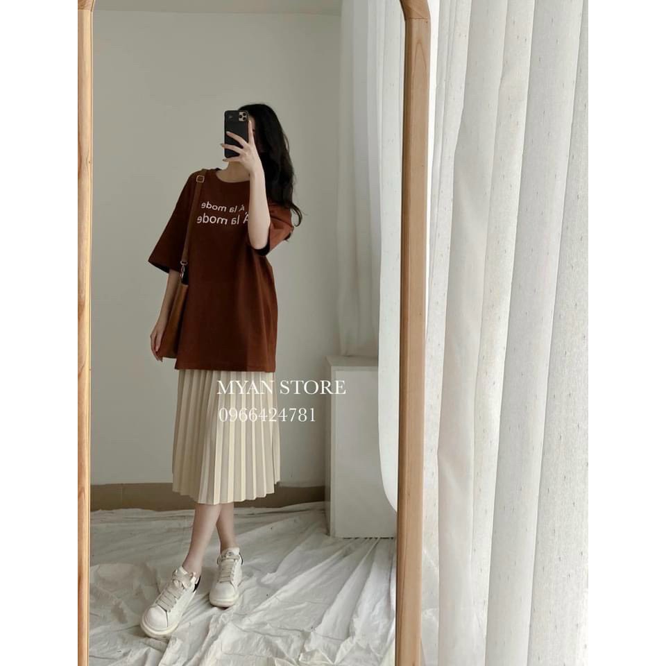 Set áo pull chữ + cv midi dập li ❤️ Nhẹ nhàng, tiểu thư và thanh thoát sẽ là những gì set đồ này mang lại cho nàng đó! Á