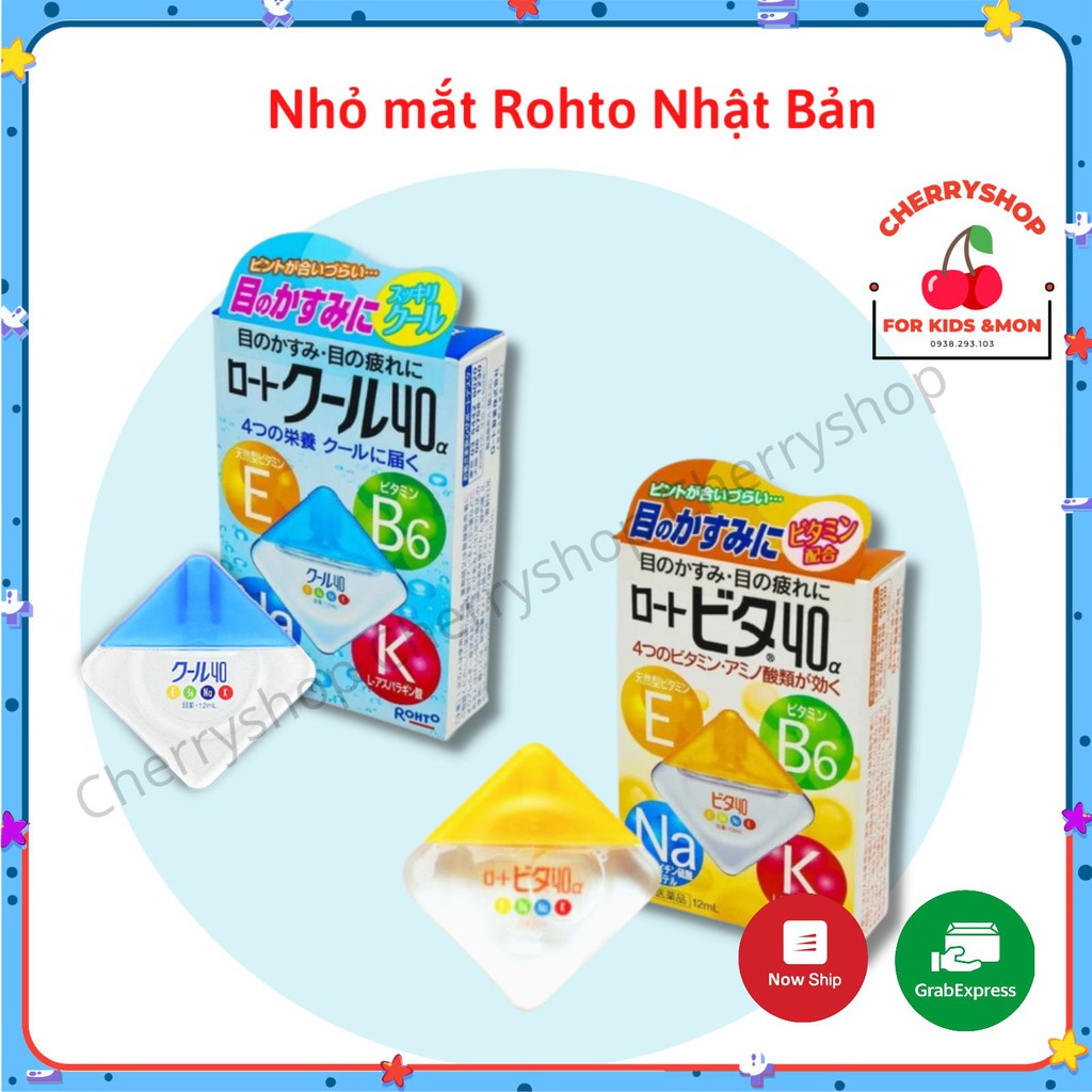 Thuốc Nhỏ Mắt Rohto Nhật Bản Vita 40 Bổ Sung Vitamin 12ml