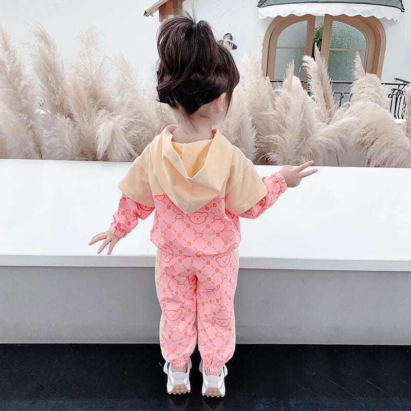 Bộ áo hoodie + đầm thời trang xuân thu mới 2021 dành cho bé gái