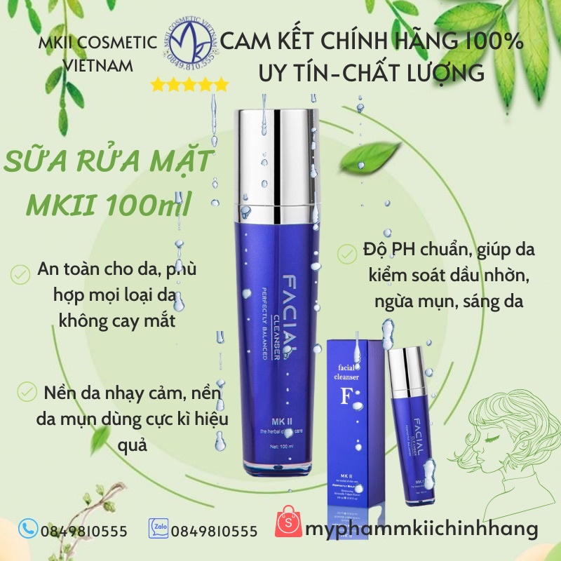 Sữa Rửa Mặt MKII - dịu nhẹ, không cay mắt MKII COSMETICS