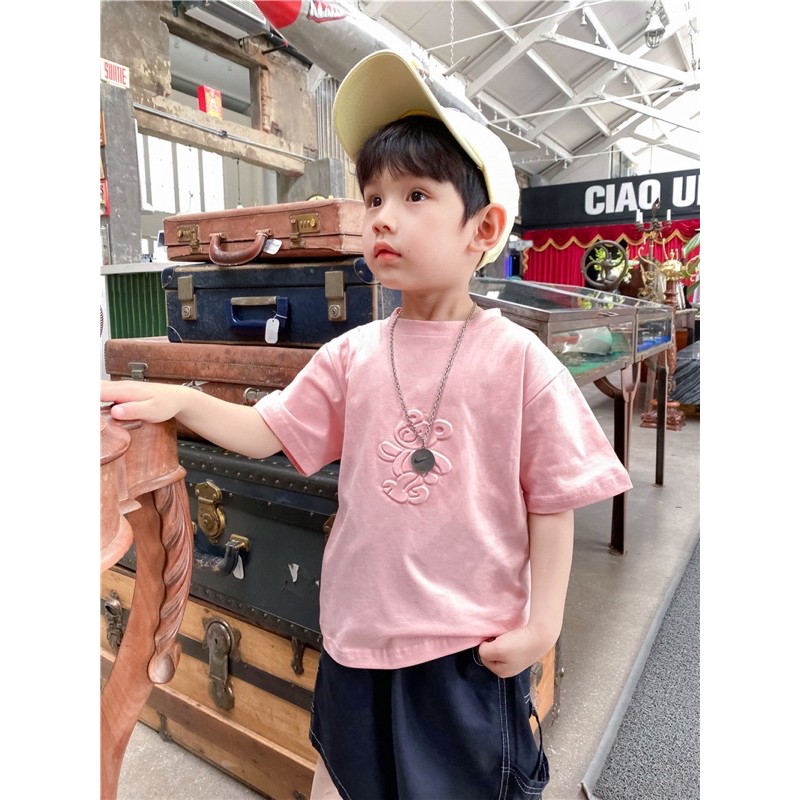 [10-55kg, 2-15 tuổi]  Thời trang bé trai- 6 mẫu áo phông áo thun loang bé trai bé gái phong cách Hàn Quốc 10-55kg