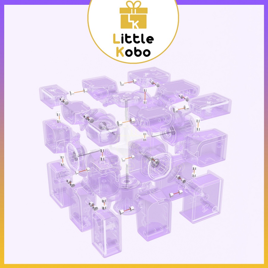 Rubik Gan Mirror Purple Bump Màu Tím Rubic Gan Biến Thể Tráng Gương Hàng Cao Cấp Có Nam Châm