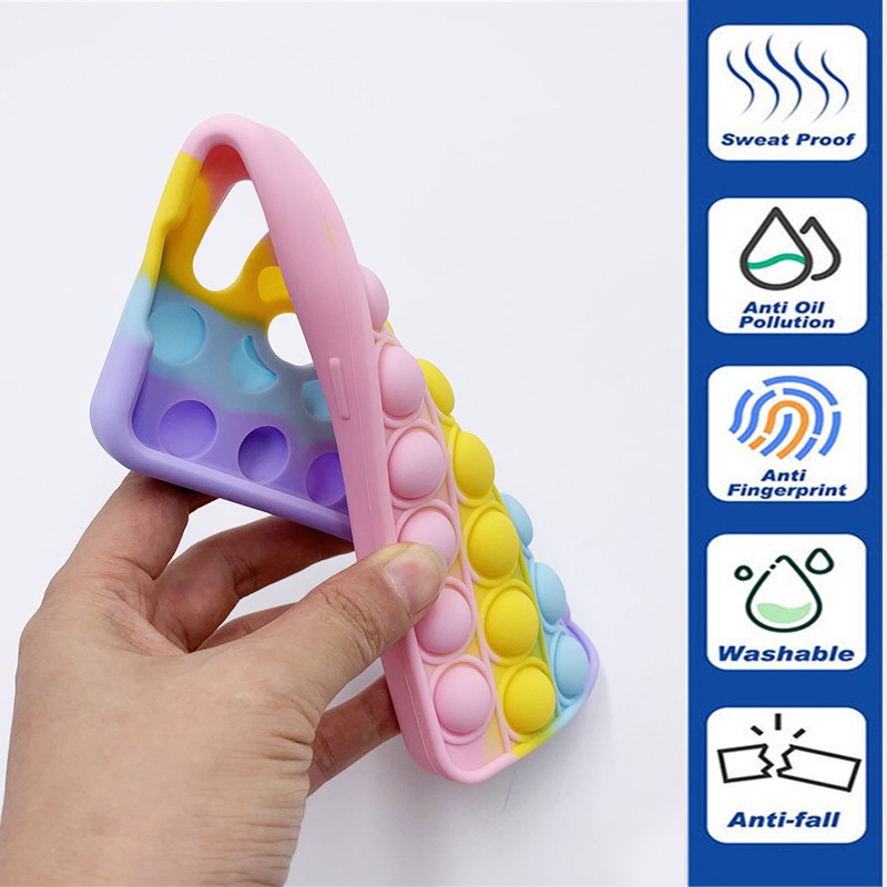 Ốp Điện Thoại TPU Mềm Hình Bong Bóng Cho Oppo A52 A72 A92 A31 A9 A5 2020 F1 A54 A53 F5 A12 A7 Reno 5 3 4F A93 A15