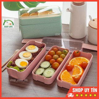Hộp Cơm Lúa Mạch 3 Tầng LUNCH BOX 900ml