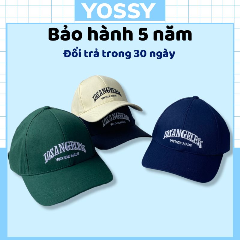Mũ lưỡi trai nam nữ thêu chữ LA, BROOKLYN chất kaki phong cách Hàn Quốc ❤ Nón kết unisex cao cấp - YOSSY