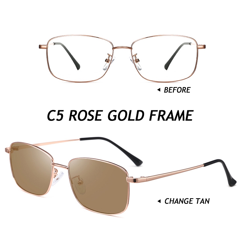 Mắt Kính Thiết Kế Gọng Kim Loại Thay Đổi Màu Thời Trang Unisex | BigBuy360 - bigbuy360.vn