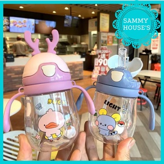 Bình tập uống Có dây đeo - Bình Chuột tập uống nước mọi tư thế có van chống sặc SAMMY HOUSE'S