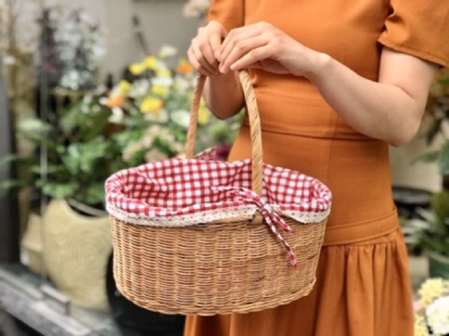 Giỏ mây tre đan picnic - Hàng VNXK