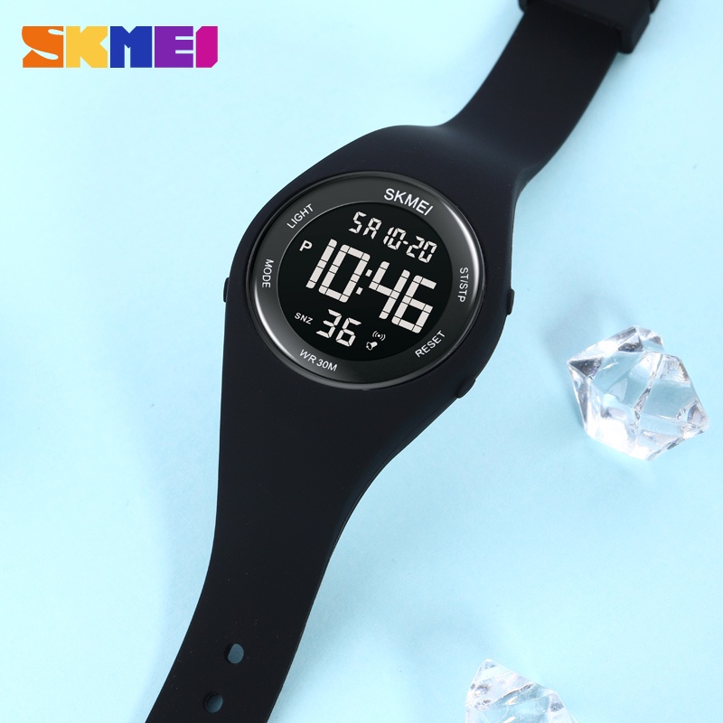 Đồng Hồ Điện Tử SKMEI 1865 Chống Nước 3 Thanh Bằng Silicon Cho Bé