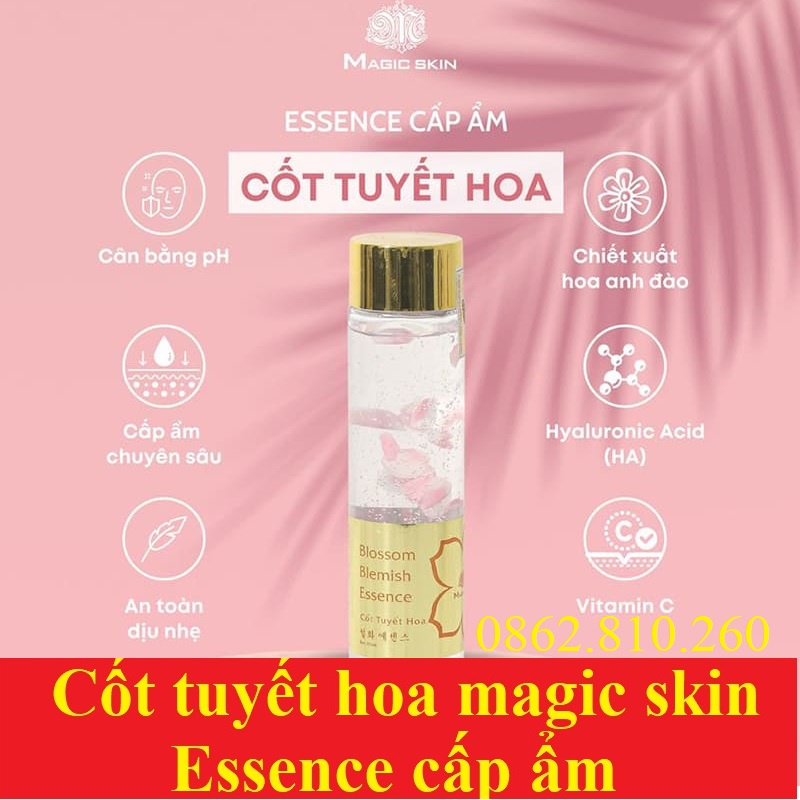 TONER CỐT TUYẾT HOA Magic Skin Blossom Blemish Essence Cấp ẩm, cấp dưỡng cho da CHÍNH HÃNG MAGICSKIN