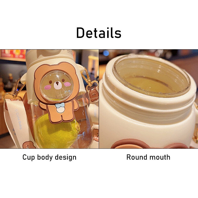 ONLY HOUSE Bình Nước Nhựa Dung Tích Lớn 720ml Thiết Kế Dễ Thương Chống Rơi Tiện Dụng Cho Bé Gái