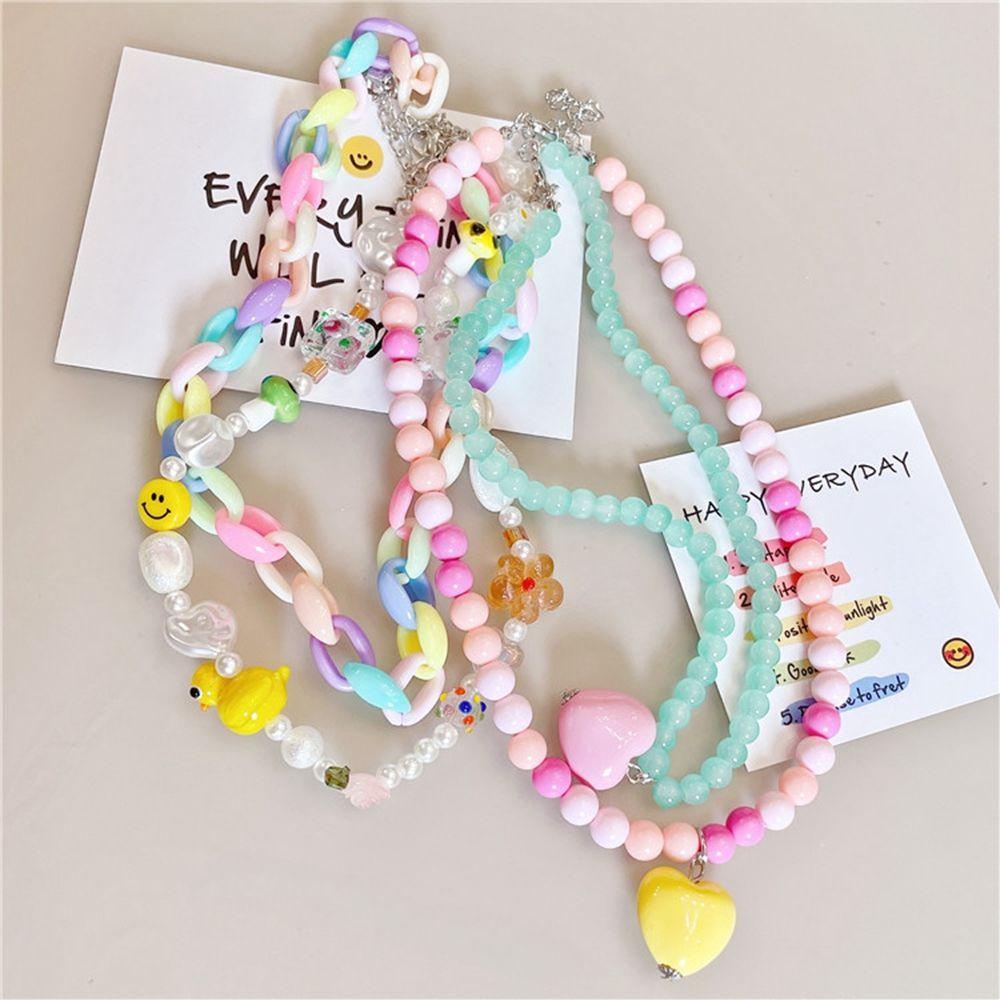 DARON Vòng cổ Chuỗi Hạt Nhiều Màu Phong Cách Bohemian Thời Trang Cho Nữ